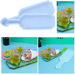 Confidently designed epoxy resin mold with paddle-shaped tray, mirror-finish silicone mold—Amazon's hot-selling resin accessories and coasters