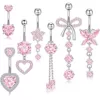 Set of 7 pink