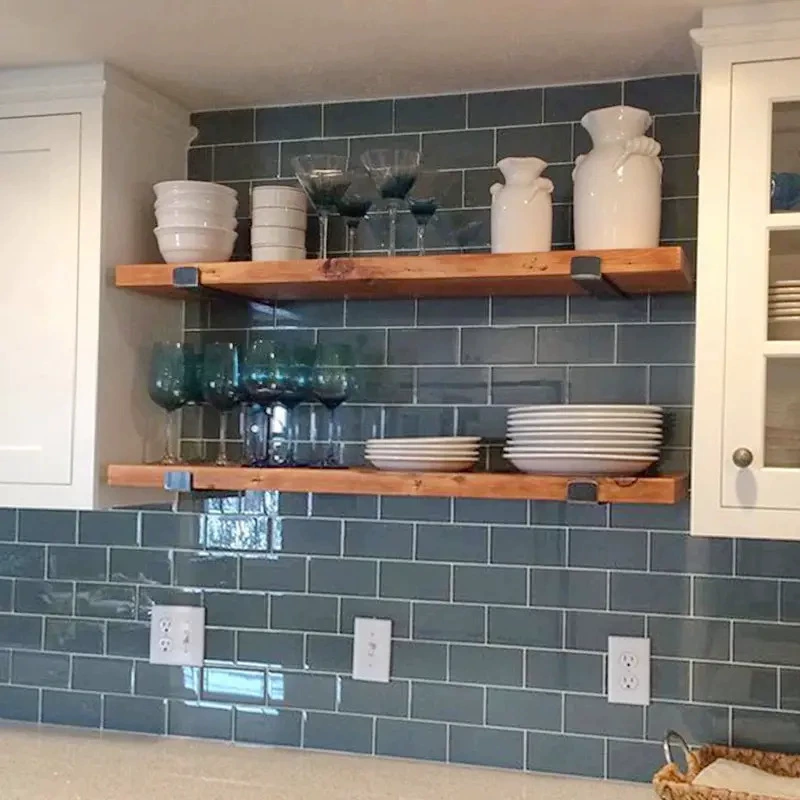 Jusen Invisible Wall Tubing Shelf System with Concealed Brackets and Clips, Sizes and Finishes