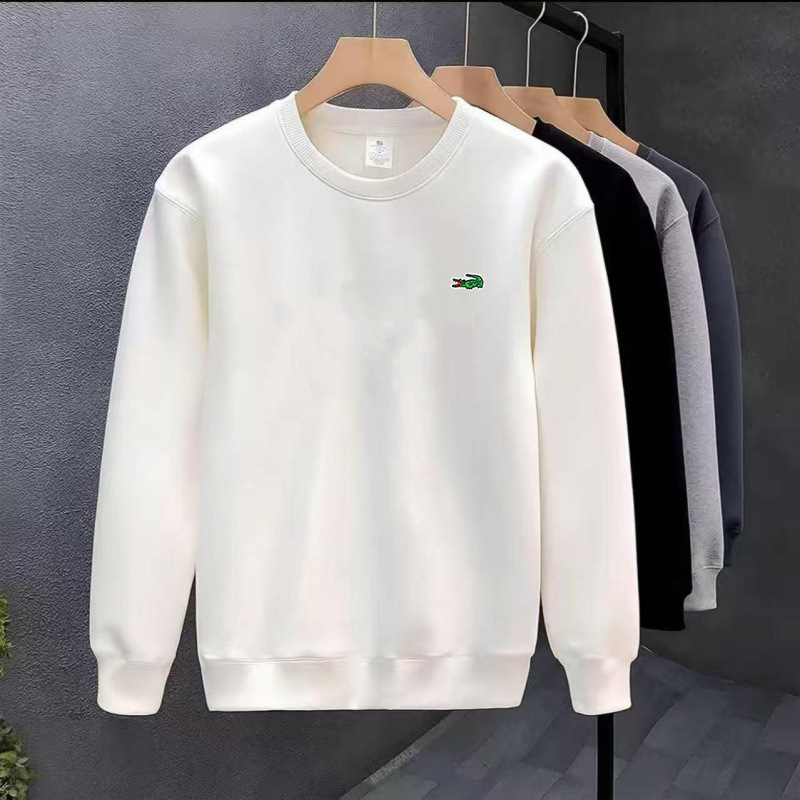 Cross-border foreign trade best-selling embroidered logo crocodile sweatshirt, spring and autumn style, loose casual round-neck long-sleeve pullover, unisex