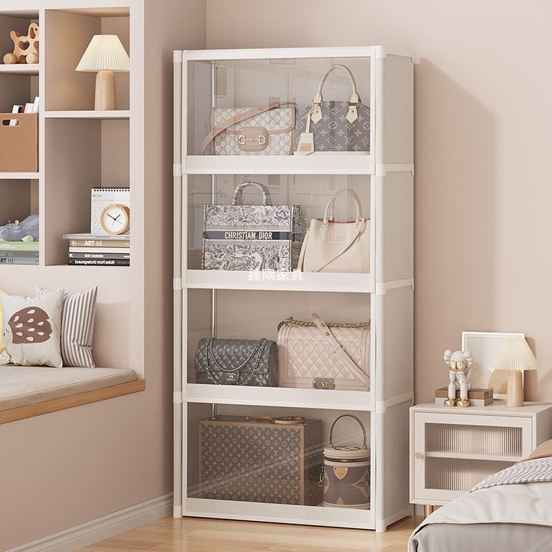 gabinete de almacenamiento a prueba de polvo bolsas de dormitorio domésticas multicapa de gran capacidad simple bolsas de gran tamaño almacenamiento multifuncional estante de almacenamiento