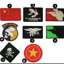 防水户外战术背包魔术贴 个性肩章 中国国旗魔术贴 臂章 PVC贴章