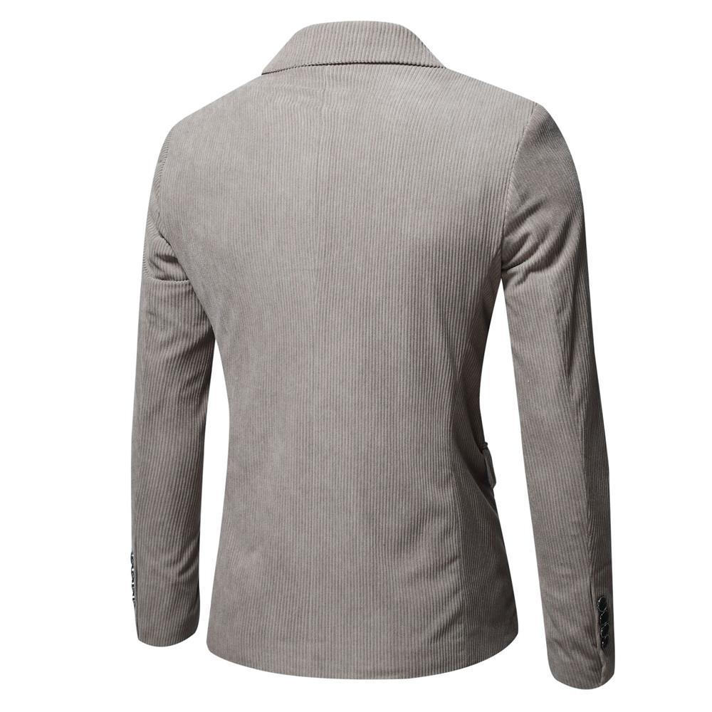 Veste Costume Homme Velours Côtelé – Blazer Léger Été 2 Boutons Coupe Droite, Style Sport Chic Moderne, Affaires, Mariage, Loisirs