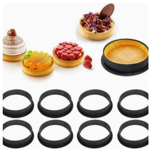 Cross-border round tart ring cutter, plastic mesh ring, mousse cake ring, French cheese tart ring, mousse ring baking tool