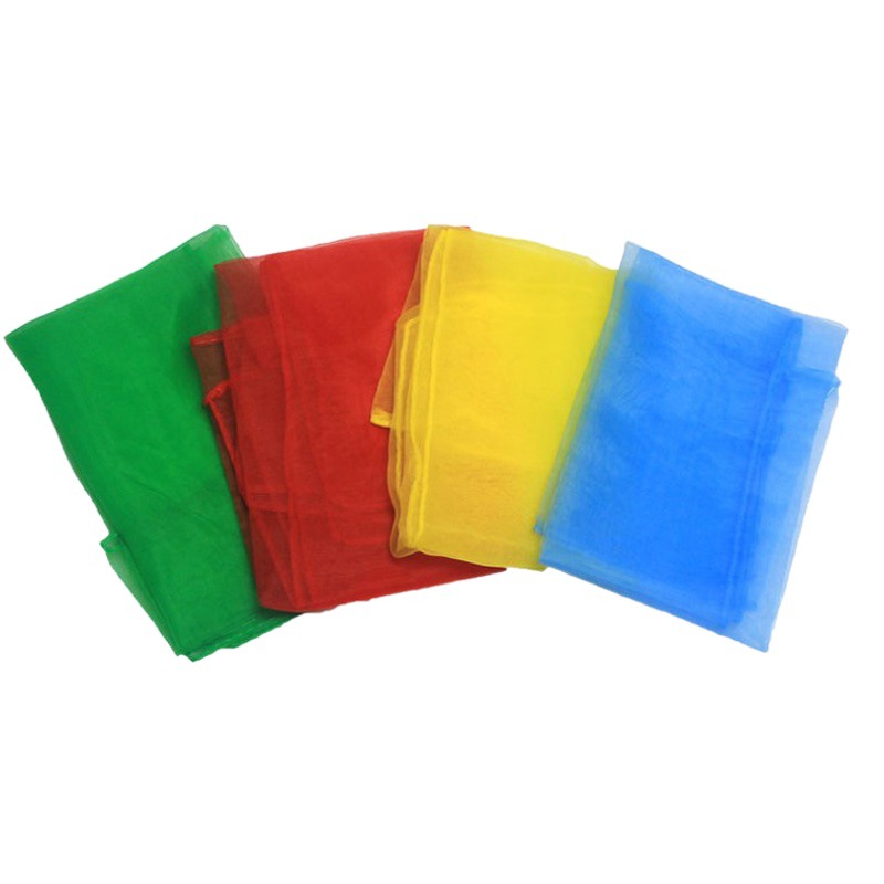 Orff Music Teaching Aids Kindergarten Performance Dance Performance Children's Small Silk Scarf Square Solid Color Sand-proof Yarn