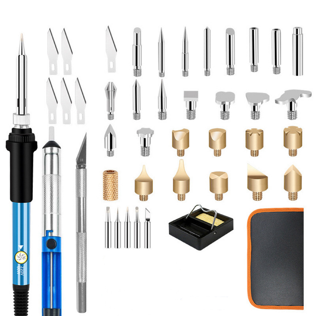 可调温电烙铁烙画笔欧规烙画机雕刻烙铁笔烙画工具烫画笔110V美规