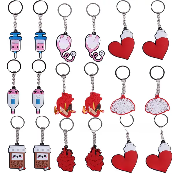 Pvc Soft Rubber Nurse Keychain Medical Cartoon Medical Pendant Accessories Holiday Keychain Buckle Nurse Day