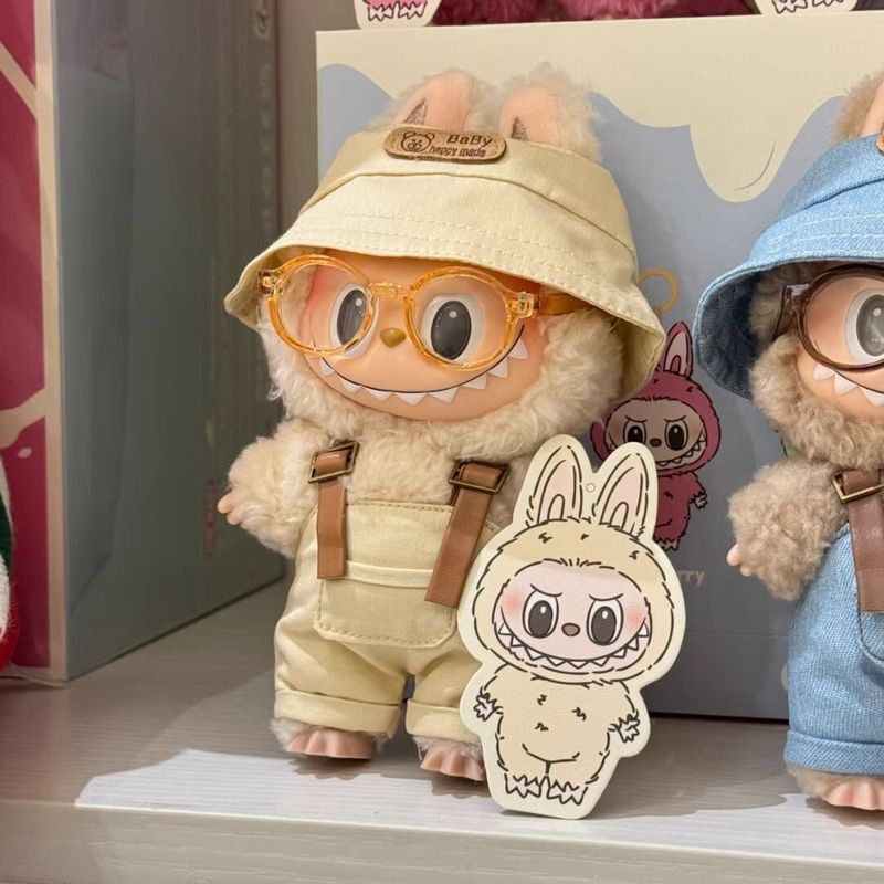 17cmlabubu ラブブ ブラインドボックス人形 第二世代 座りパーティーコンバット かわいい漫画ぬいぐるみジャンプスーツ|undefined