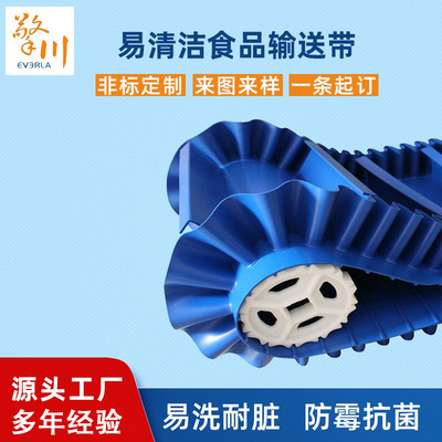 Manufactor Supplying blue PU clean Conveyor belt Antifungal Conveyor food transport Promote Belt