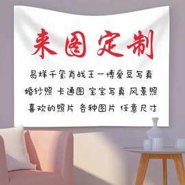 DIY来图 定 制任意图片任意尺寸抖音网红直播背景布墙面装饰挂布