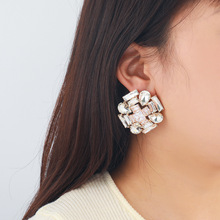 欧美大牌锆石心形耳环女轻奢爱心气质轻奢小众设计感耳饰跨境货源