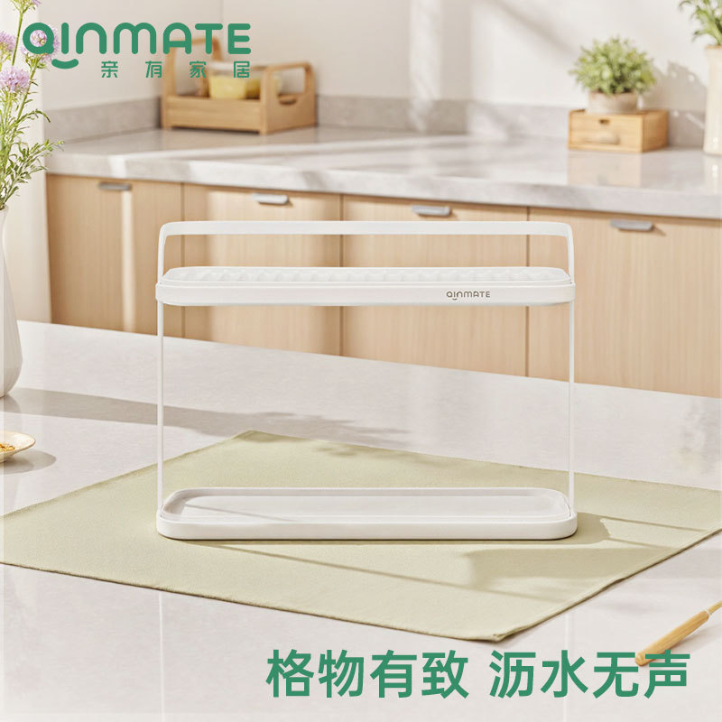 Double-Layer Spice Rack, No-Drill Spice Storage Rack, Salt Shaker, Vinegar Bottle, Oil Bottle Organizer, Kitchen Draining Rack