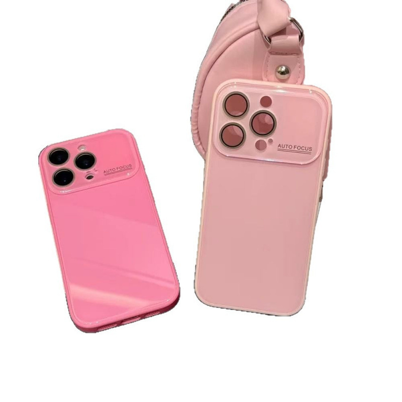 糖果色大视窗玻璃壳适用iPhone16promax苹果15手机壳14大视窗13女|undefined