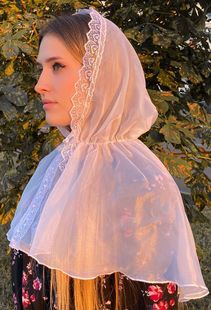 Cross-Border Malaysian Lace Stitching, Fashionable and Simple/Monochrome European Sand Elastic Headscarf