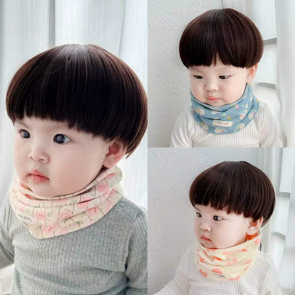 Korean style pastoral fresh Children's scarf autumn and winter printed cotton baby's collar windproof mouth and nose protection