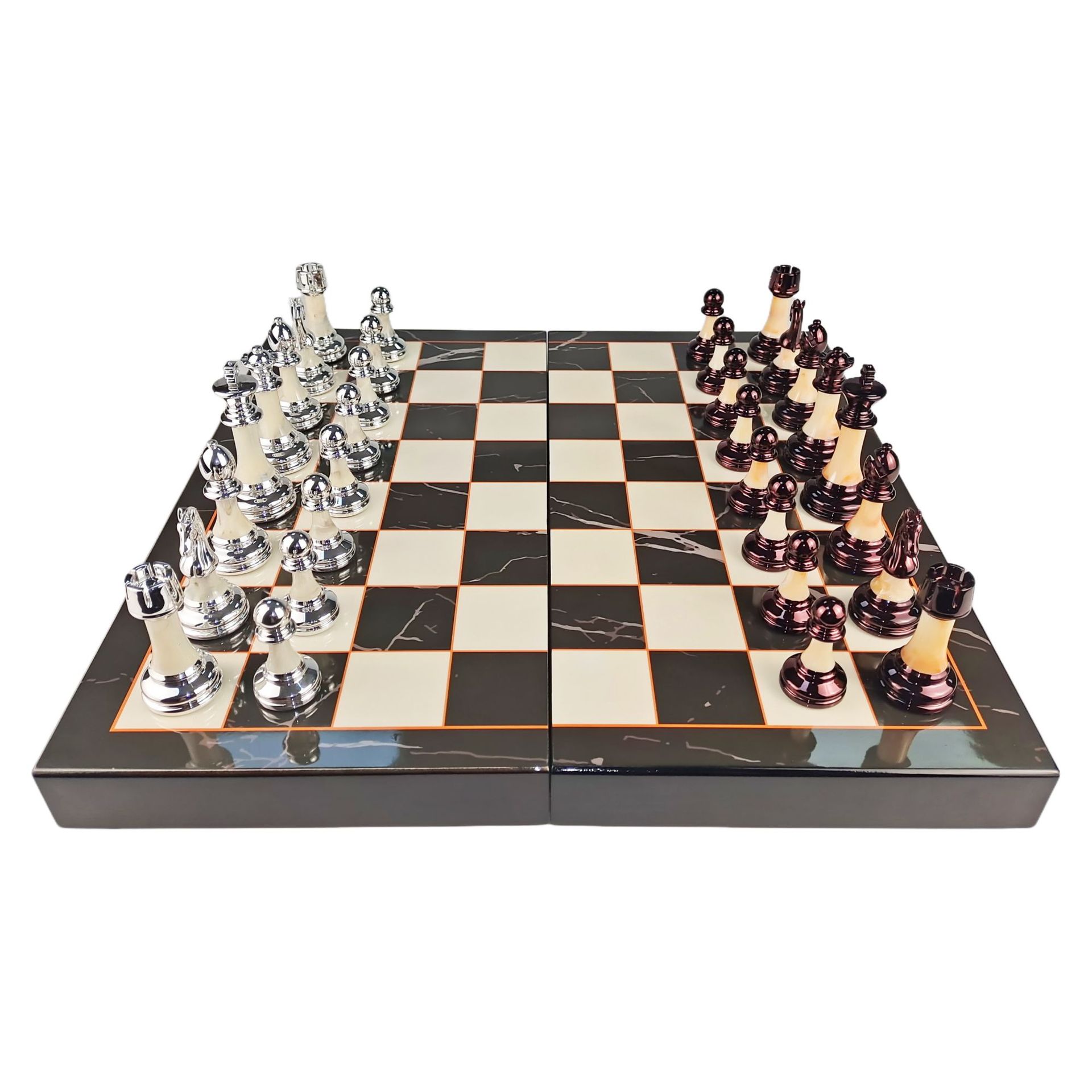 Tabela de ajedrez personalizada de madera plegable juego de ajedrez magnético de alta calidad caja de ajedrez de alta calidad