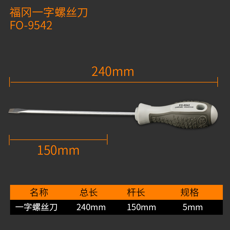 Japón Fukuoka herramientas destornillador cruz ultra duro industrial pequeño destornillador en forma de palabra alemán modelo de placa de aluminio de aluminio
