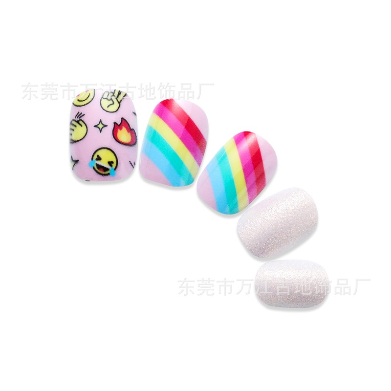 Children's Nail Art Patches Press on Nail Environmentally Friendly Self-Adhesive Nail Patches Manufacturer Export Customized Models Children's Nail Art Patches Press on Nail Environmentally Friendly Self-Adhesive Nail Patches Manufacturer Export Customized Models