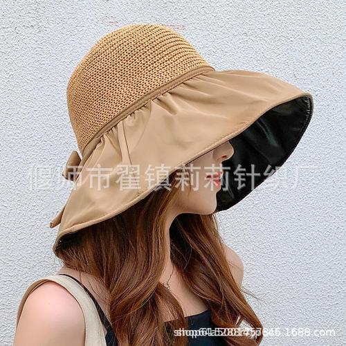 Hat women's summer sun protection sunshade hat cycling summer sun hat female headband Korean style open-top hat C