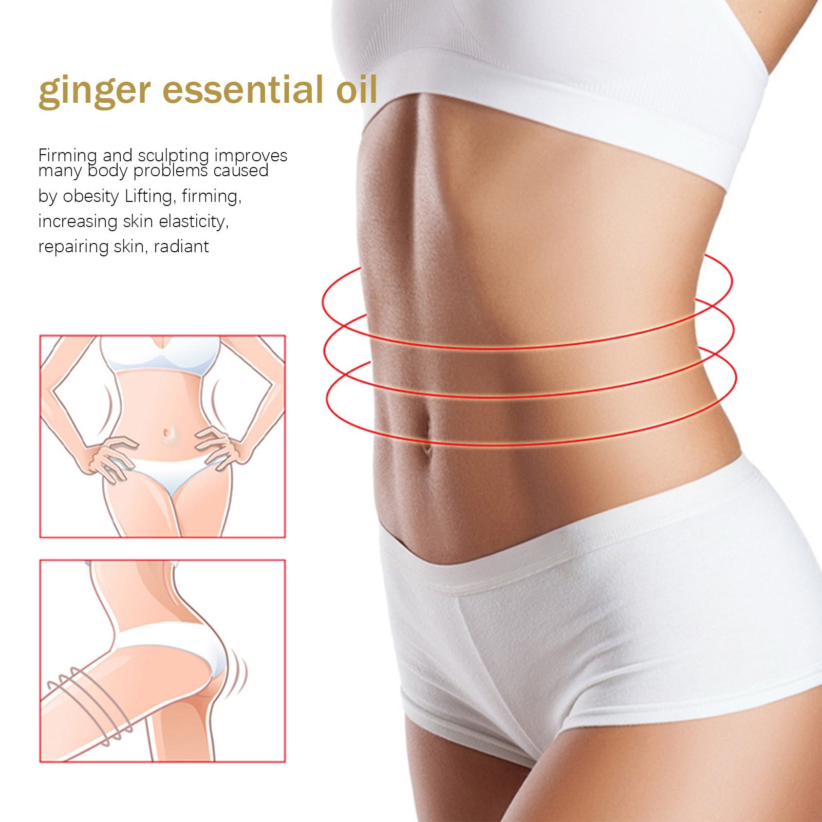 ginger body Eelhoe essential oil lifting buttocks, shaping massage for skin tightening, tightening thigh muscl_voghion.com