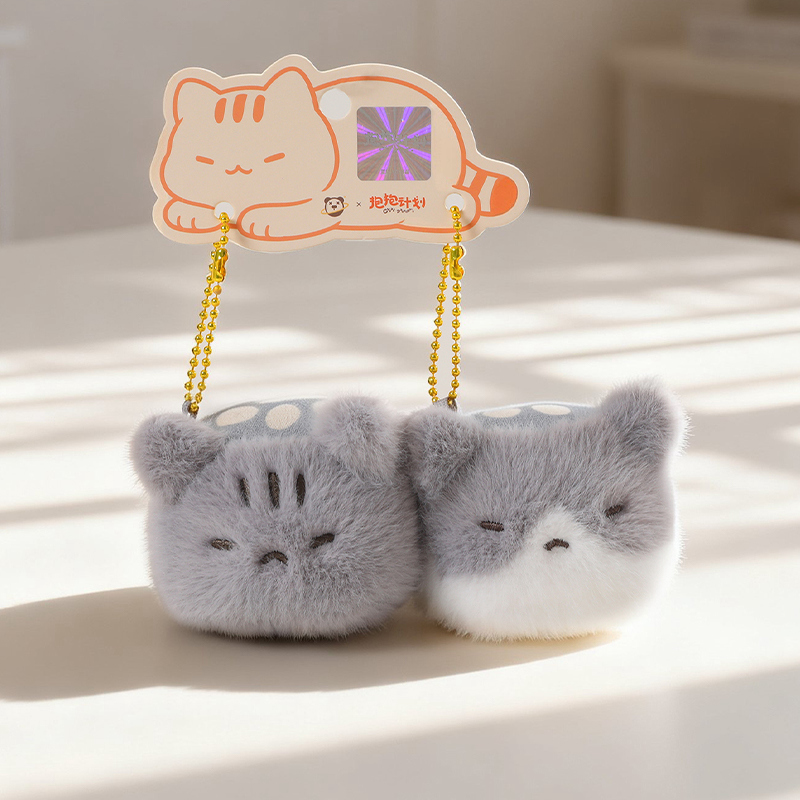 Colgante de Peluche de Gato Magnético de Franela para Mochila