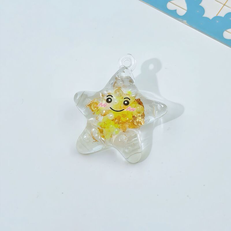 かわいい発光笑顔ヒトデ diy イヤリングネックレスペンダントキーホルダーペンダントアクセサリーアクリルジュエリーアクセサリー|undefined