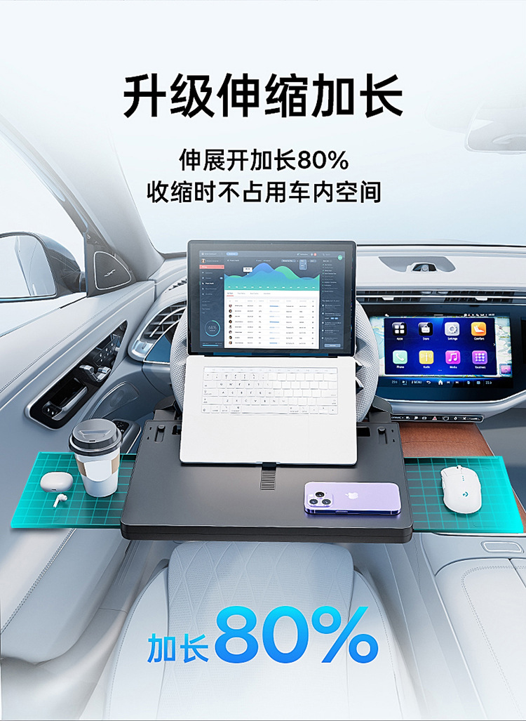 Cross-Border Best-Selling Car Steering Wheel Small Table Board, Car-Mounted Floating Dining Table Board, Water Cup Holder, Multifunctional Small Table Board for the Car