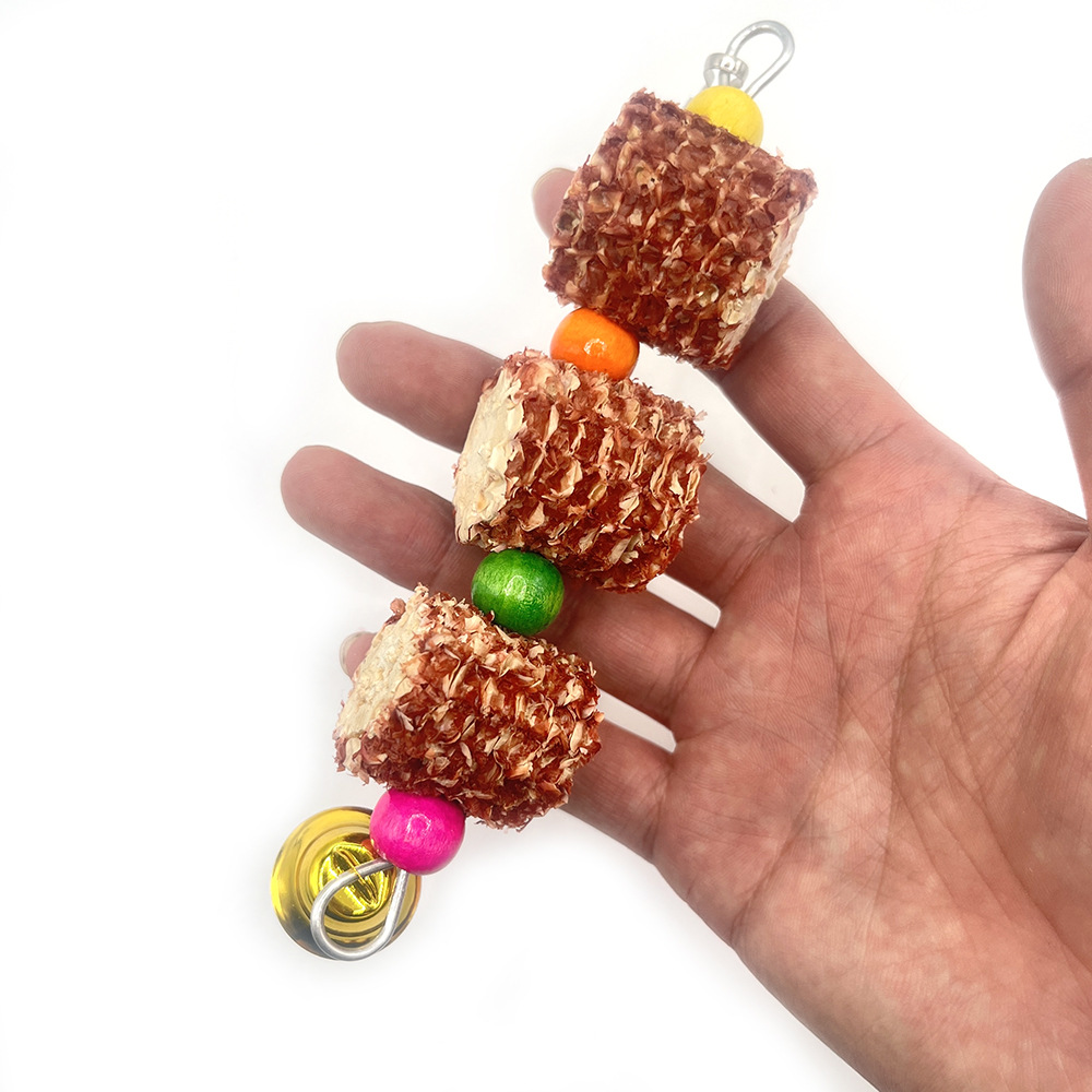 Brocheta de mazorca de maíz hecha a mano natural, loro, juguete, hámster, chinchilla, juguete para morder y aliviar el aburrimiento, accesorios de decoración de jaulas para pájaros