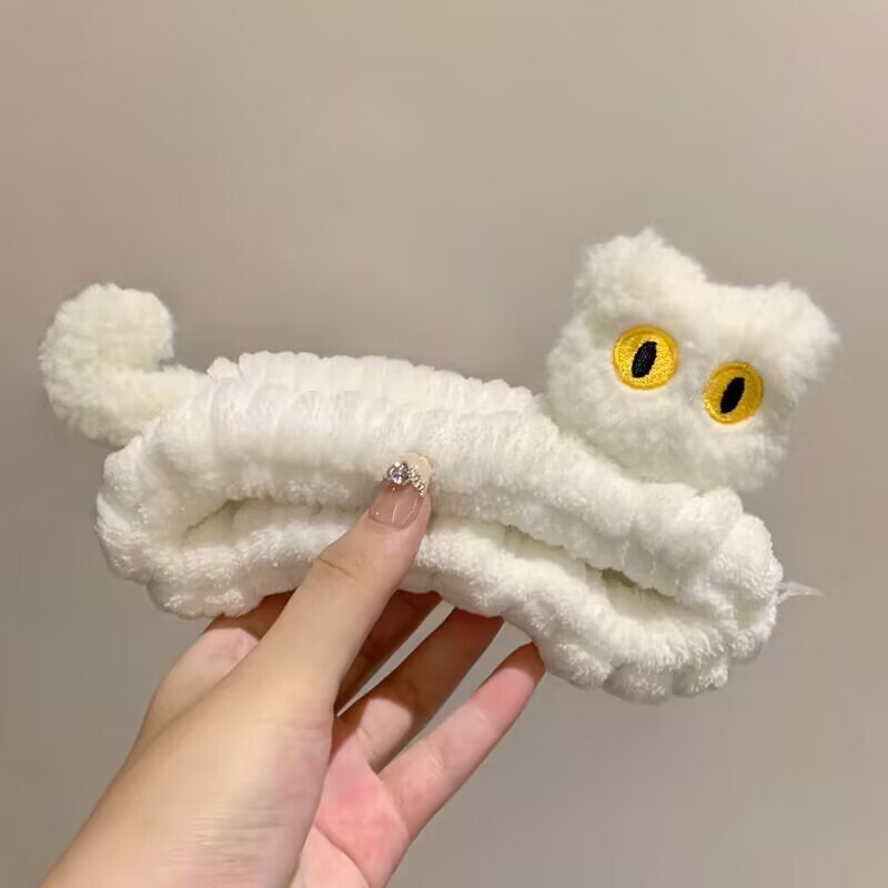 かわいい漫画ぬいぐるみ洗顔ヘッドバンド星豚カエルウサギニンジン猫洗浄とメイク落としヘッドバンド子供用|undefined