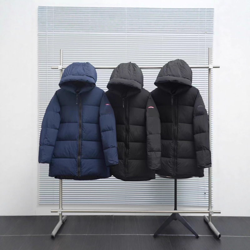 Big Goose down Jacket 2801 Hooded Mid-Length Canadian Parka Unisex Warm Coat High-End New Model Big Goose down Jacket 2801 Hooded Mid-Length Canadian Parka Unisex Warm Coat High-End New Model