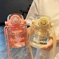 塑料大容量水杯女生高顏值夏天帶茶隔茶水分離泡茶杯吸管杯子便攜