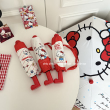 凯蒂猫正版小红靴子kt猫雨伞女晴雨两用可爱卡防晒hellokitty防晒