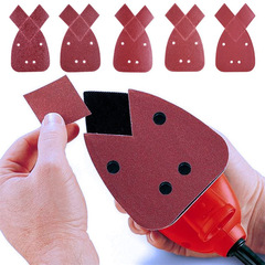 Butterfly-shaped sandpaper with rabbit ear design, 4-hole triangular sandpaper, cross-border combination set, velvet sheet 170*140*95mm