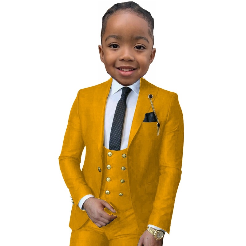 AliExpress 外国貿易男の子の誕生日スーツステージパフォーマンスフラワーガール結婚式子供の小さなホストスーツ 3 点セット|undefined