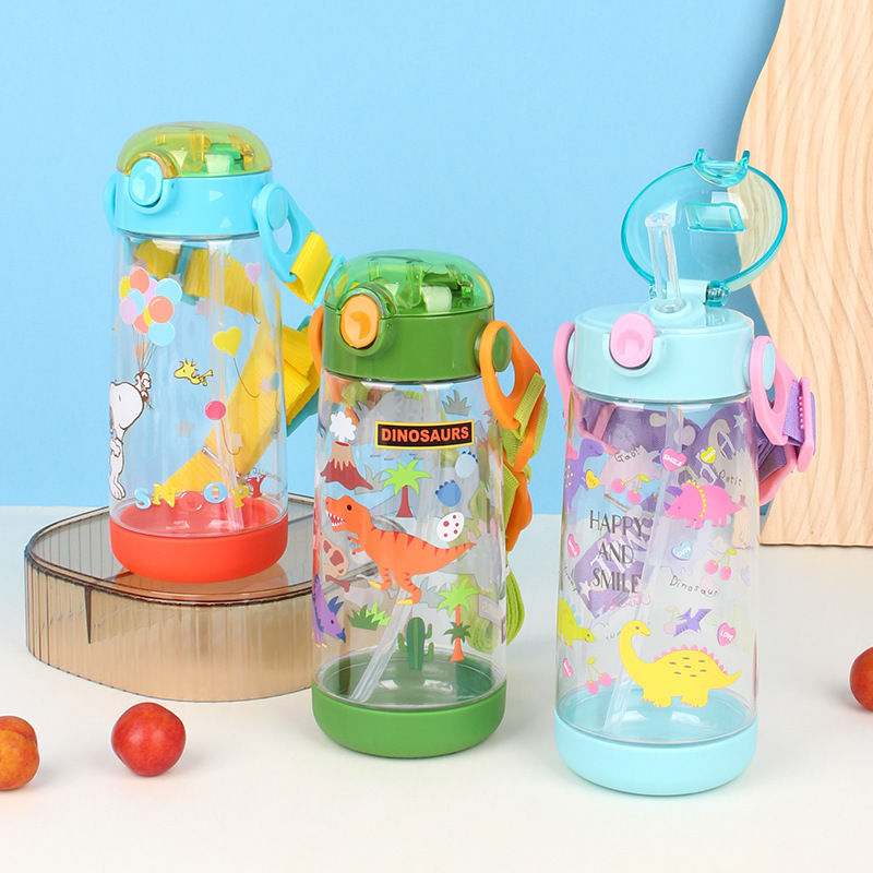 SKATER SKATER children's sports cartoon cute straw water bottle 480ml imported from Japan