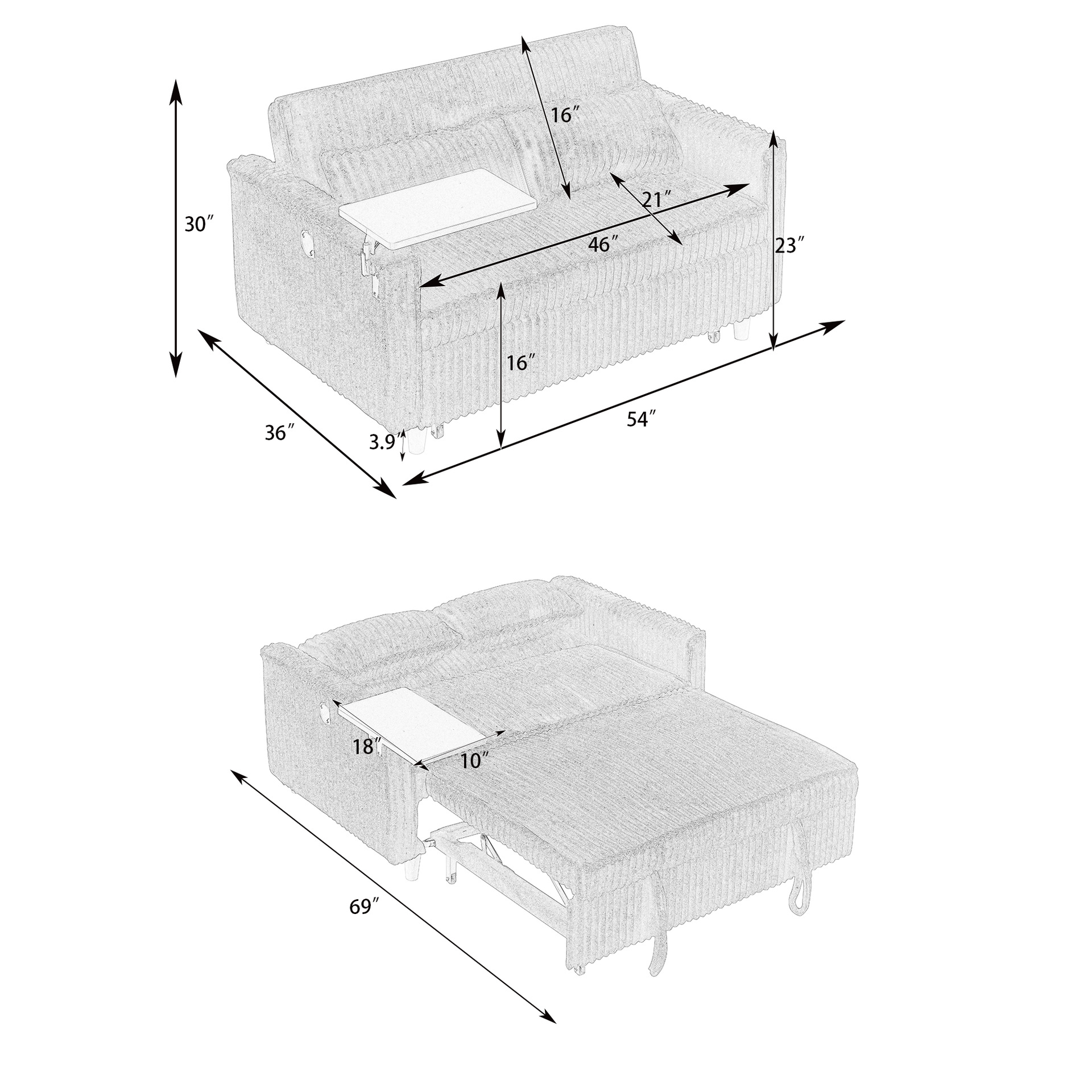 Sofá de bloque de tofu italiano minimalista red sofá de fila recta pequeño hogar sala de estar tela sofá de compresión de vacío
