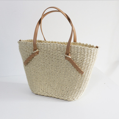 Foreign trade One shoulder portable Diagonal Straw bag fashion Female bag Sandy beach weave Zhisheng new pattern Wave Handbag