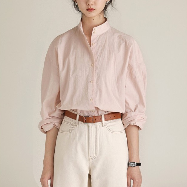 2025AW‘低饱和度秋日’Twisted Shirt/立领衬衫宽松型时尚百搭|undefined