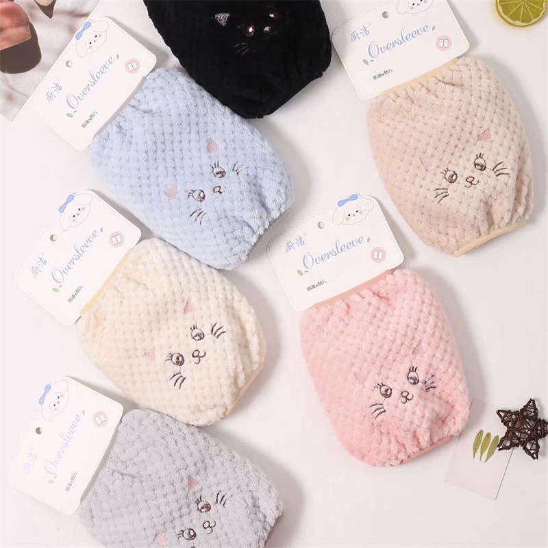 Franela impermeable bordada cocina del bebé de los hombres de las mujeres largo oversleeve mangas de la mano de los niños al por mayor estudiante Otoño e Invierno