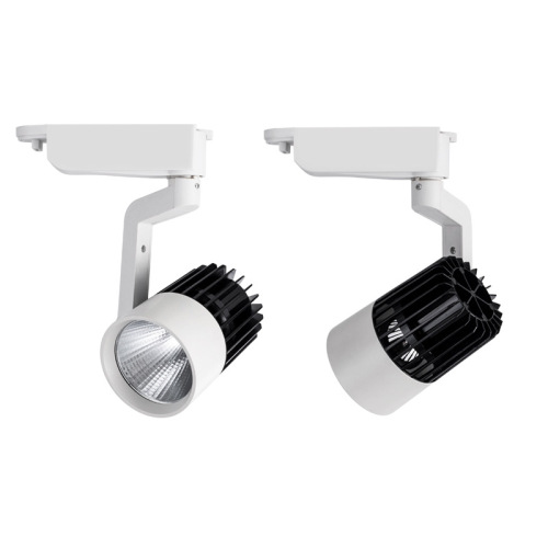 LED surface mounted boom rail light, background wall exhibition hall spotlight, COB white + black clothing store track light