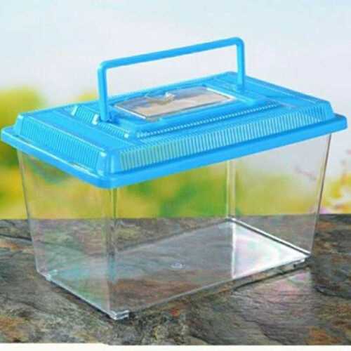 Mini portable small fish tank transparent aquarium pet box plastic turtle tank goldfish tank fish box turtle box
