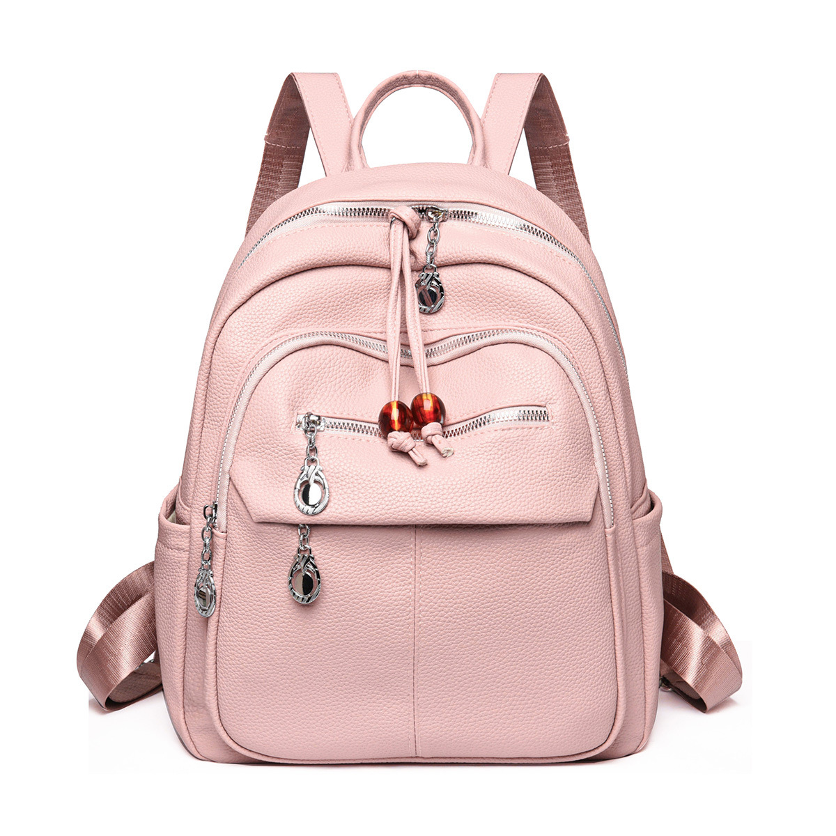 Mochila de Cuero para Mujer de Cuero PU Antirrobo Multicapa para Uso Diario y 通勤
