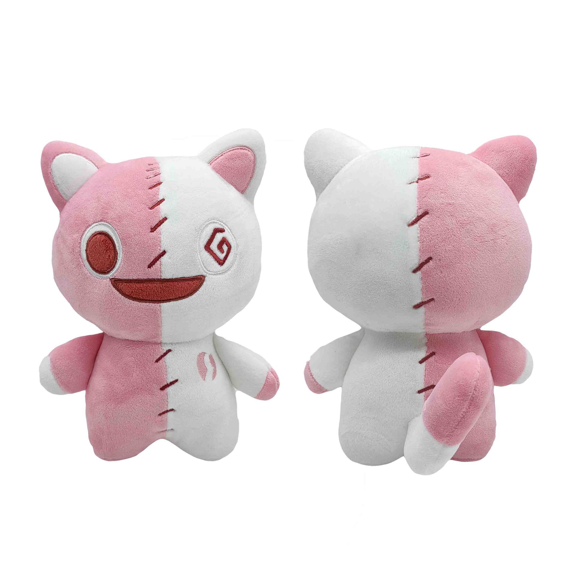 Grenzüberschreitende neue rosa und weiße Katze süße Katzenpuppe Plüschtierpuppe_voghion.com