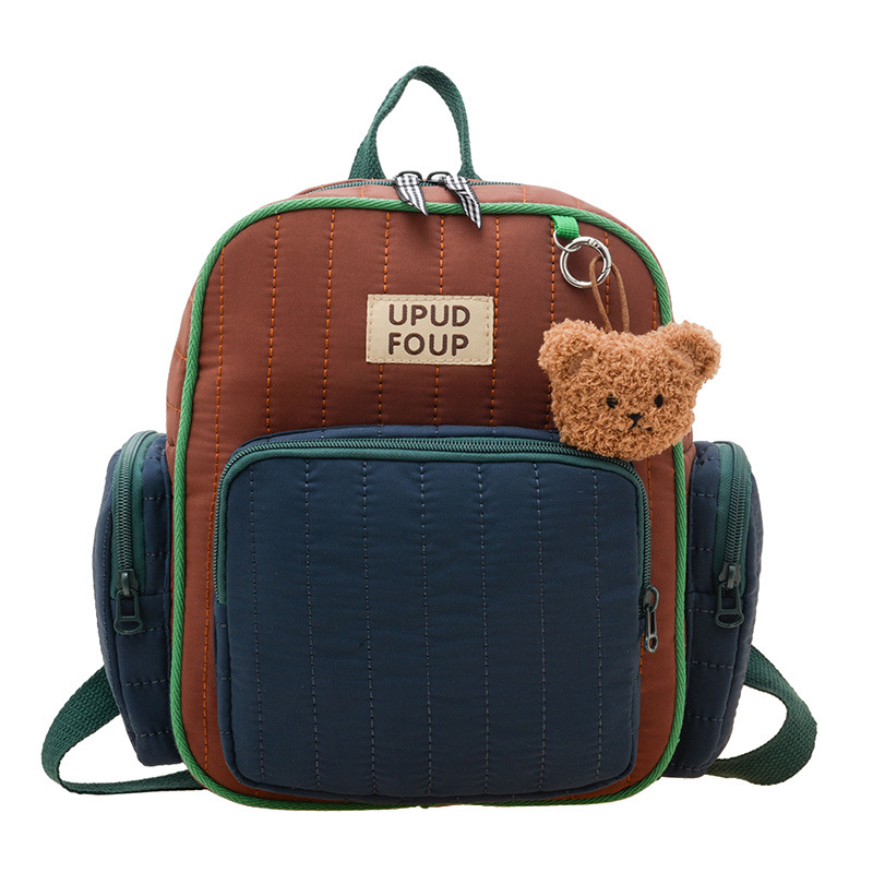 Kindergarten estudiante de dibujos animados mochila estudiante de escuela primaria lindo niño bebé mochila de lona niña padre-niño mochila