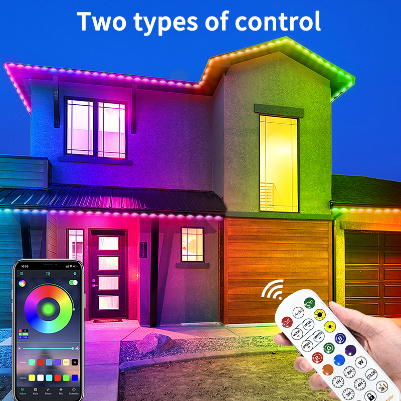 Transfronterizos venta caliente luz de techo 2.4G teléfono móvil APP Bluetooth colorido control RGB luz de techo al aire libre luz de techo impermeable