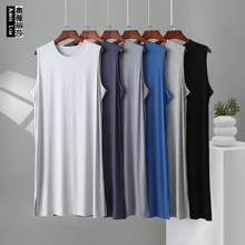 薄款睡衣裙男士夏季睡袍连衣裙莫代尔背心大码宽松家居服睡裙