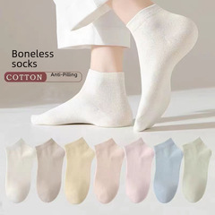 襪子女夏季薄款透氣短襪純色低幫船襪休閒馬卡龍甜美棉襪廠家批發