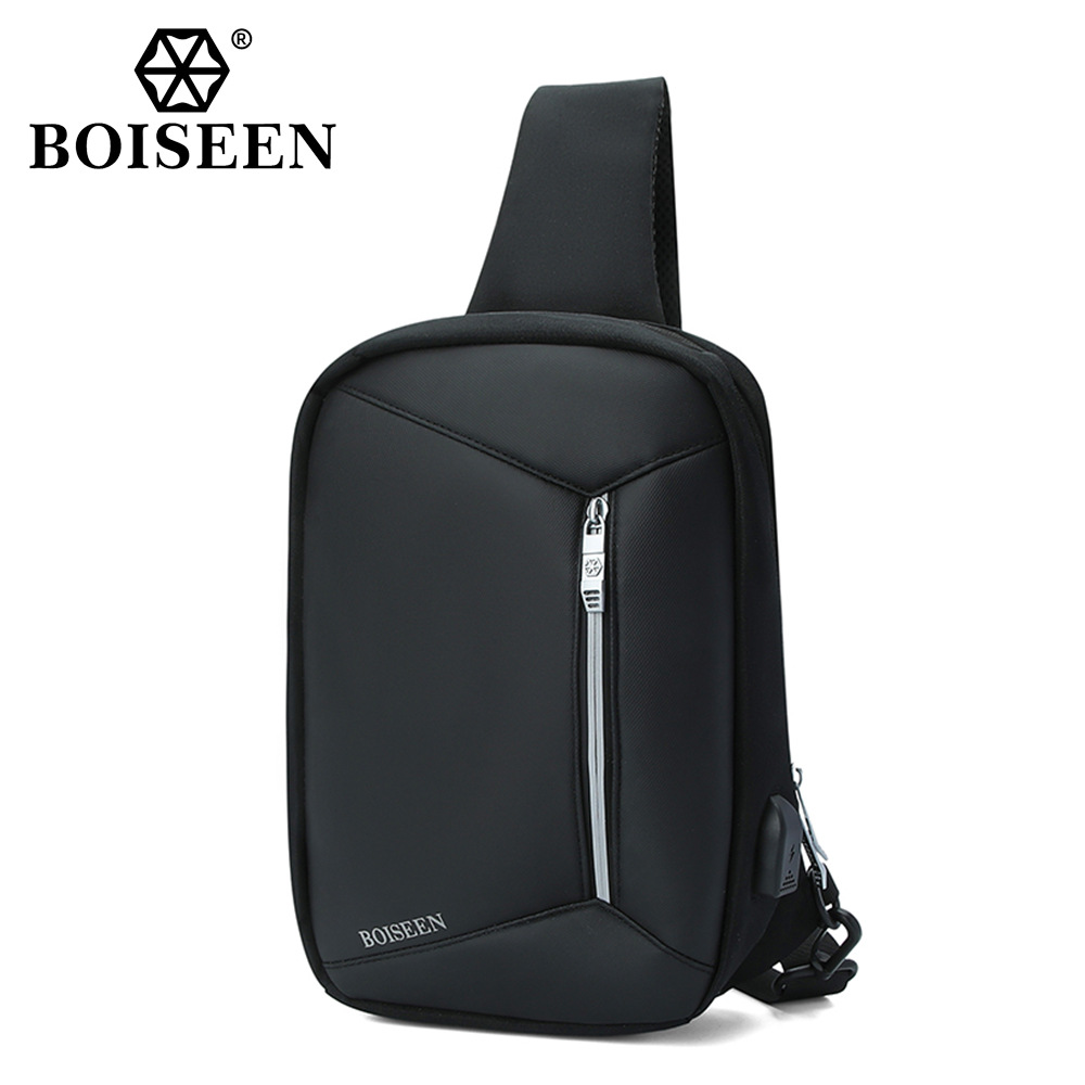anti-magnetic shoulder bag with zipper