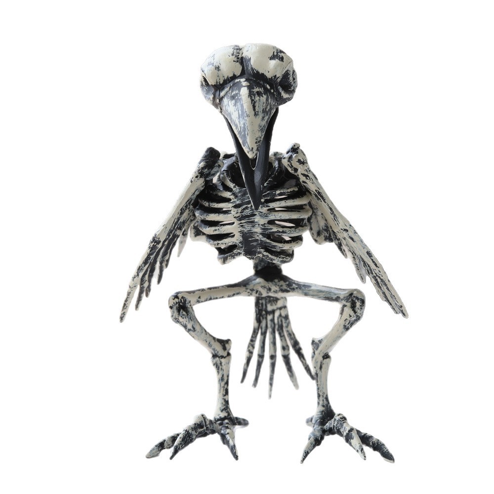 Halloween esqueleto de animales nuevos fantasmas día terror decoración props cuervo transfronterizo ratón gran esqueleto adornos