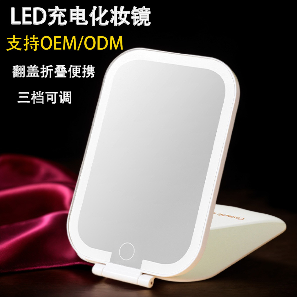 LED vanity mirror with light